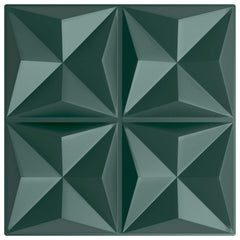 vidaXL Wall Panels 12 pcs 50 x 50 cm Origami Green XPS Foam 5