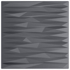 vidaXL Wall Panels 12 pcs 50 x 50 cm Stone Grey XPS Foam 5