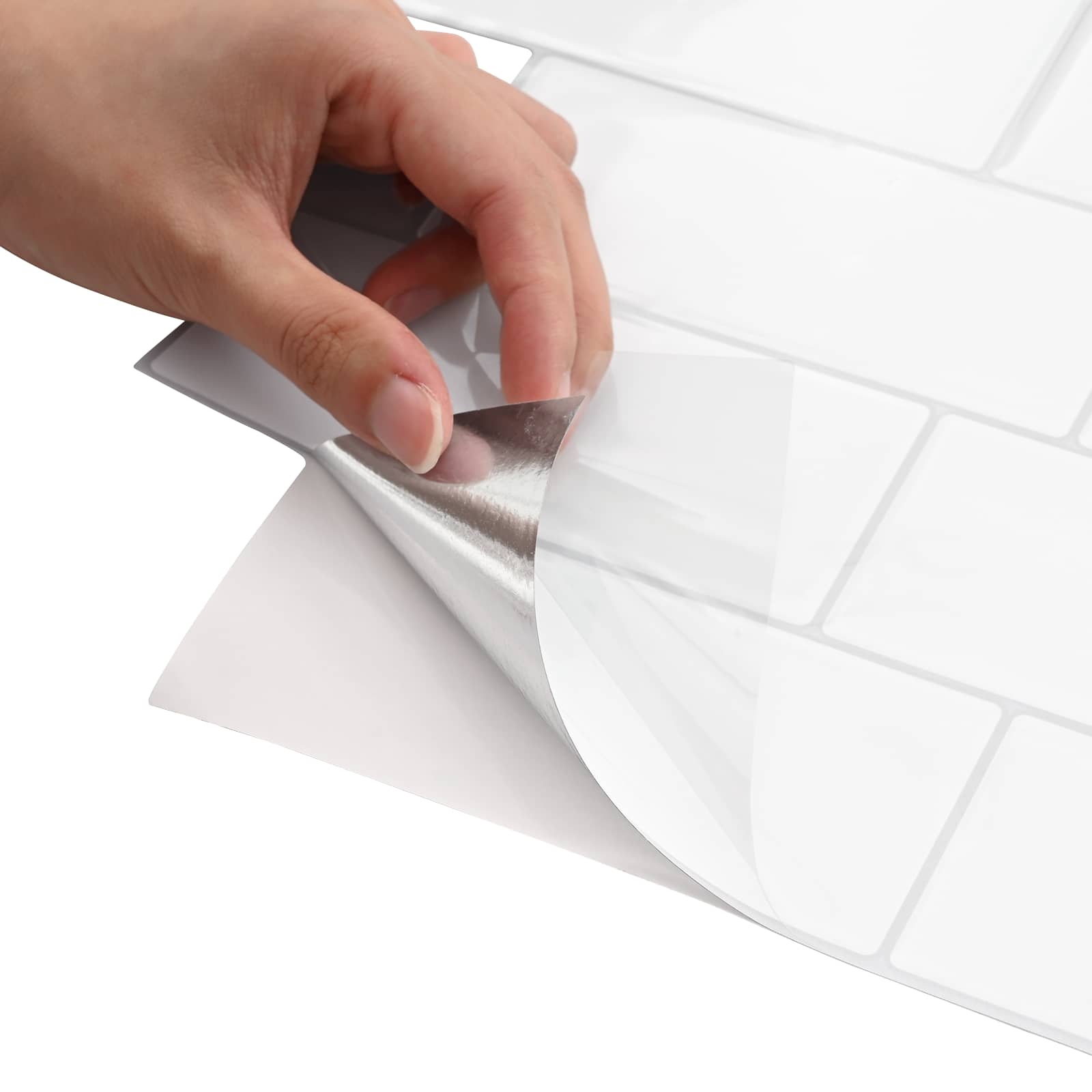 vidaXL Decorative Stickers 20 pcs White Grey 29 x 21 cm 6