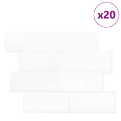 vidaXL Decorative Stickers 20 pcs White 29 x 21 cm 2