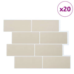 vidaXL Decorative Stickers 20 pcs Beige 29 x 21 cm 2