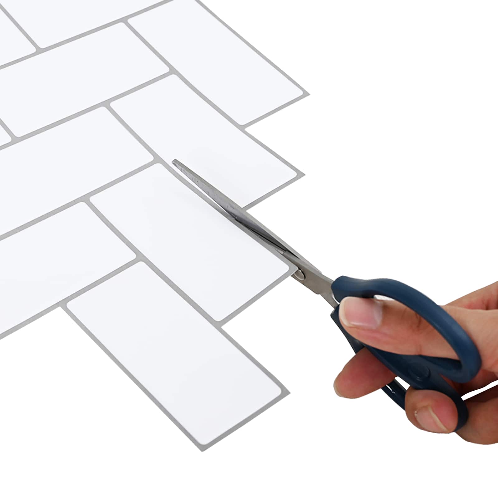 vidaXL Herringbone Tile 10 pcs White Grey 30 x 30 cm 5