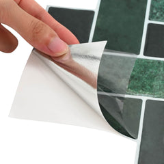 vidaXL Herringbone Tile 20 pcs Dark Green 30 x 30 cm 6