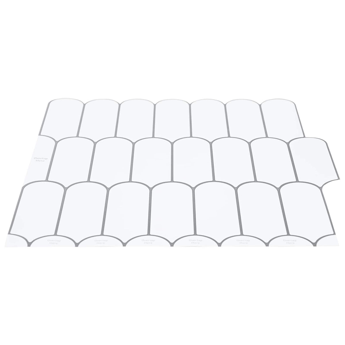 Feather Tile 30 x 30 cm Polyurethane and PET 20 pcs White grey