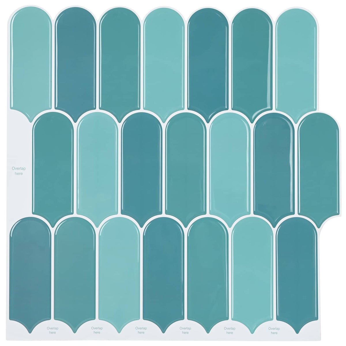 Feather Tile 30 x 30 cm Polyurethane and PET 20 pcs Blue