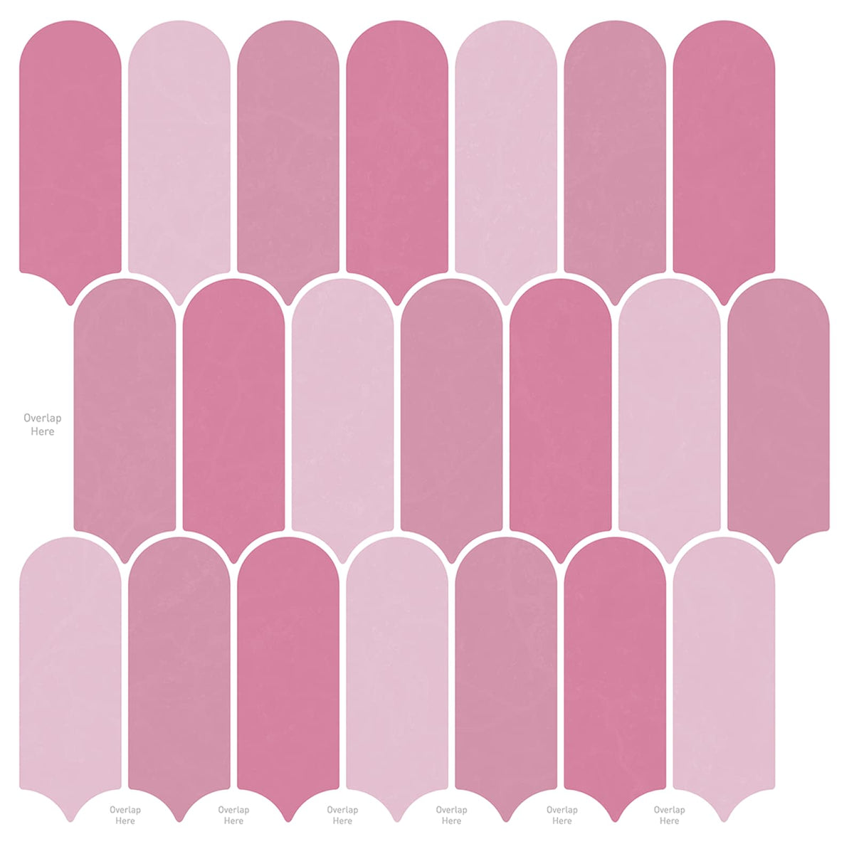 Feather Tile 30 x 30 cm Polyurethane and PET 20 pcs Pink