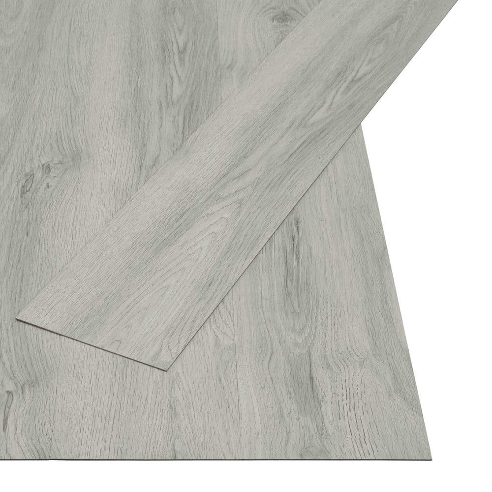 Self-adhesive Flooring Plank 4.46 m² 32 pcs PVC Light grey