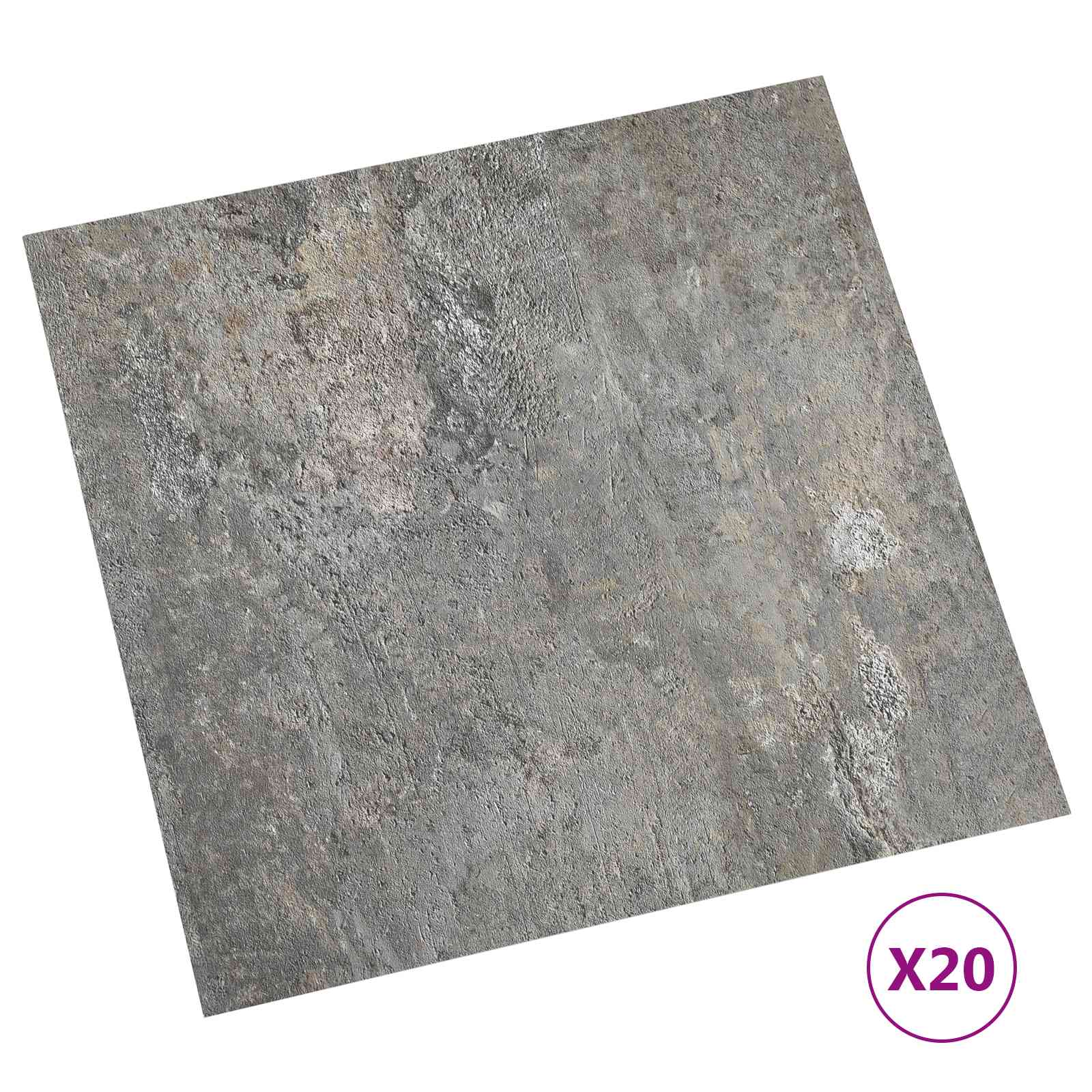 vidaXL Self-adhesive Flooring Planks Stones 30.5 x 30.5 cm 20 pcs PVC 2