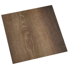 vidaXL Self-adhesive Flooring Planks Brown and Black 30.5 x 30.5 cm 1