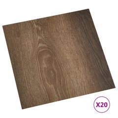 vidaXL Self-adhesive Flooring Planks Brown and Black 30.5 x 30.5 cm 2