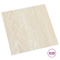Self-adhesive Flooring Planks White and Beige, image 2