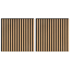 vidaXL Wall Panels 2 pcs 60.5 x 60 cm Natural 2