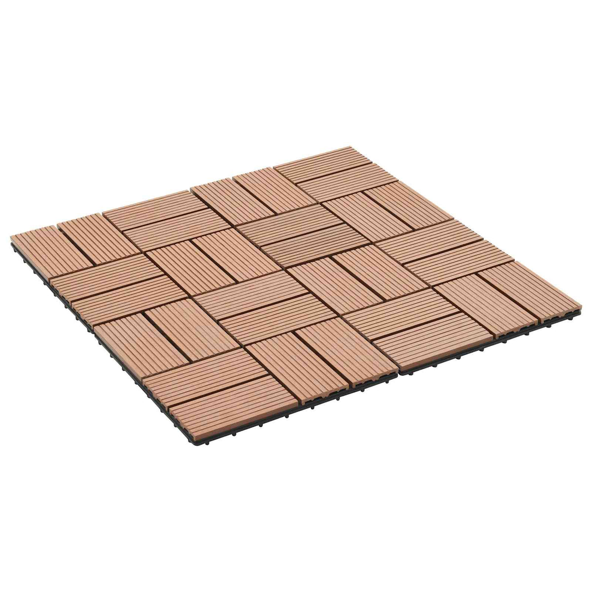 Decking Tile WPC Brown Cross
