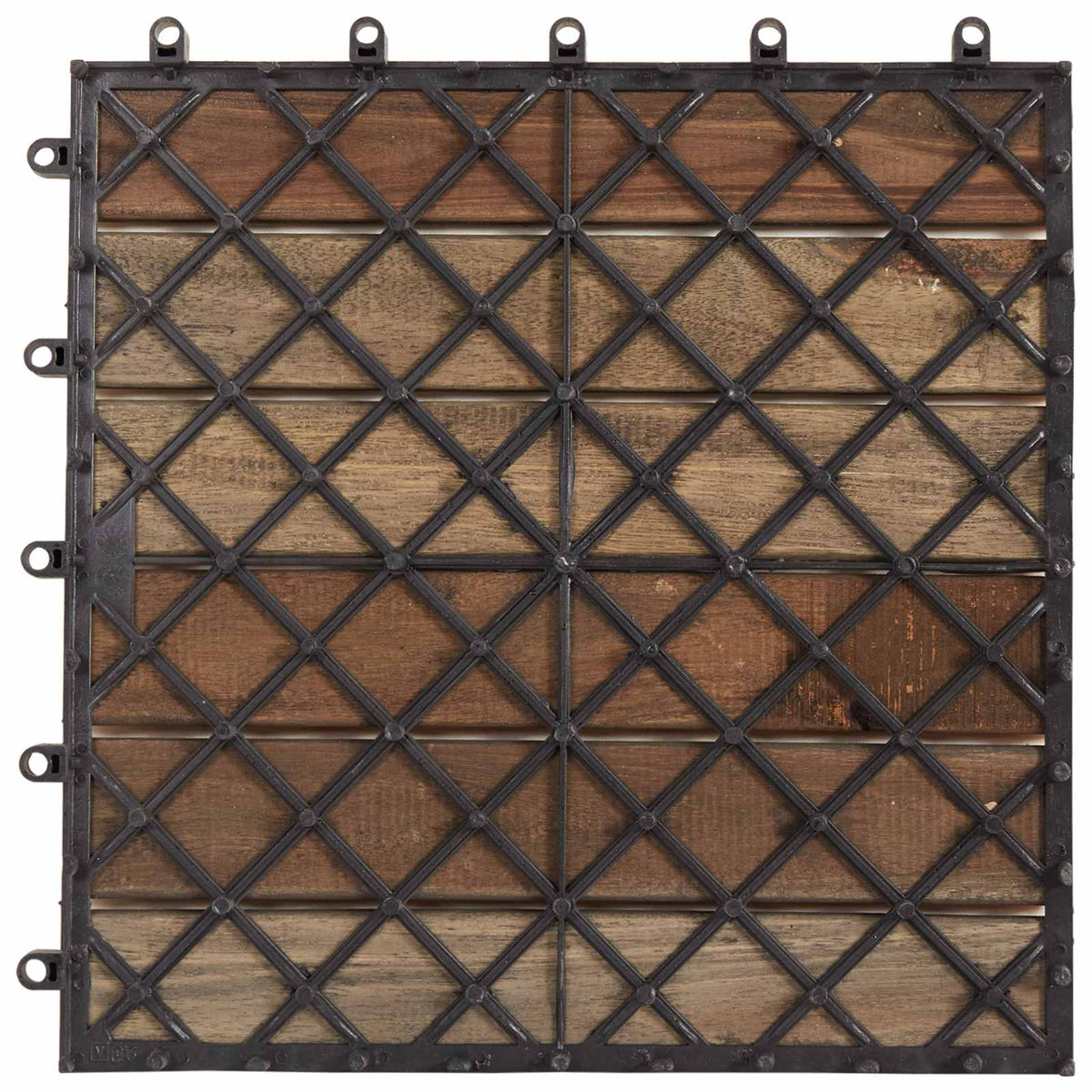 Decking Tile Acacia Hardwood Grey Striped pattern