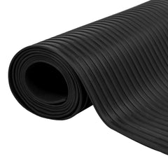 vidaXL Floor Mat with Wide Rib 1 x 5 m Black Rubber 2
