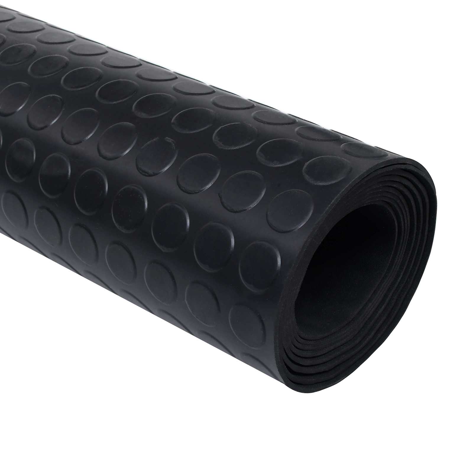 vidaXL Floor Mat with Dots 1 x 5 m Black Rubber 3