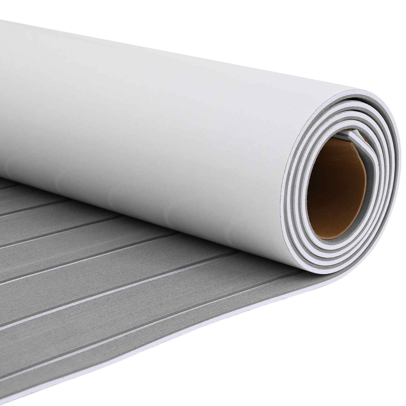 vidaXL Boat Mat Striped Light Grey and White 240 x 90 cm EVA 3