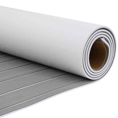 vidaXL Boat Mat Striped Light Grey and White 240 x 90 cm EVA 3