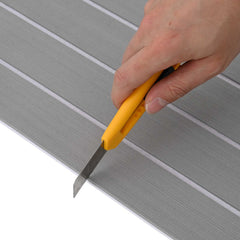 vidaXL Boat Mat Striped Light Grey and White 240 x 90 cm EVA 6