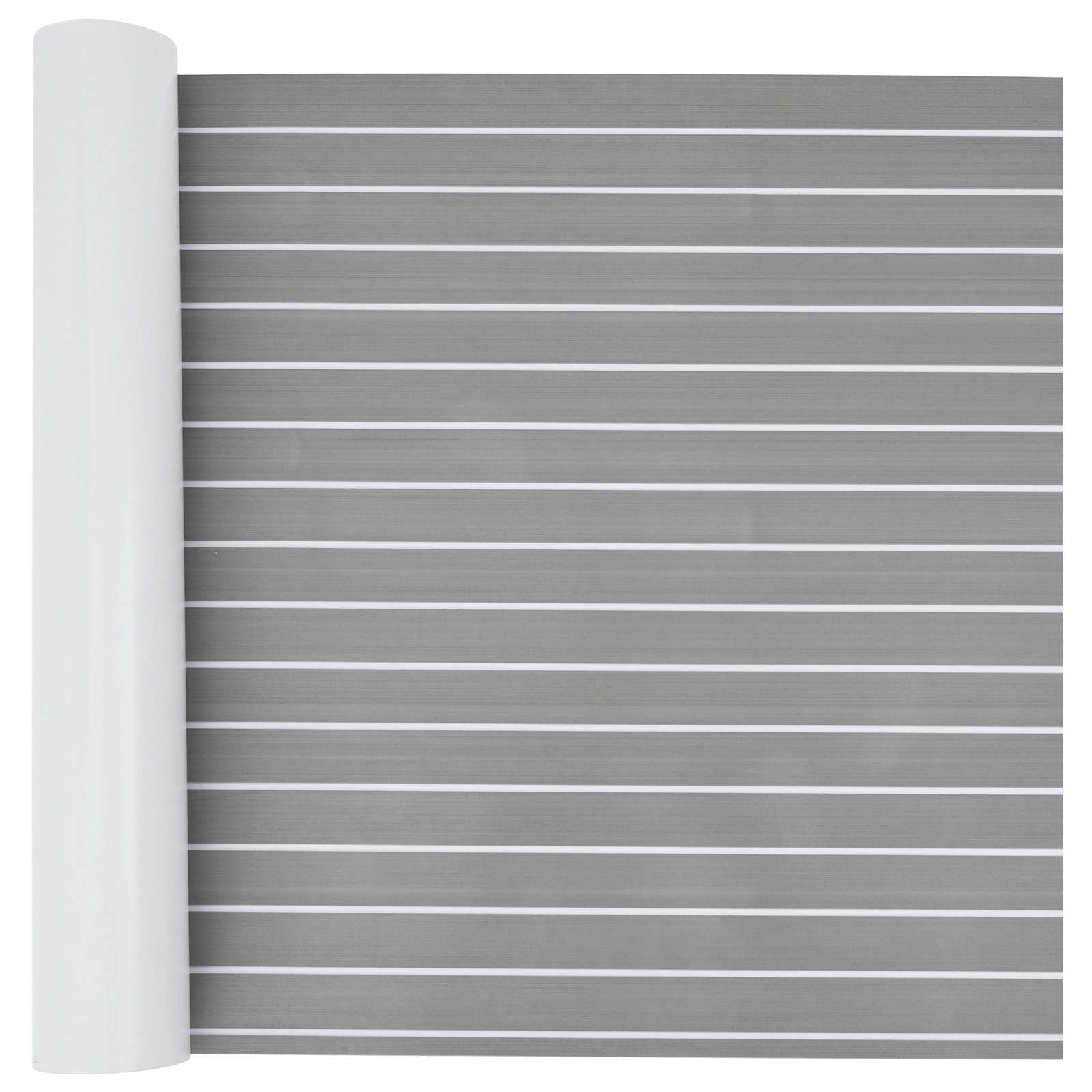 vidaXL Boat Mat Striped Light Grey and White 240 x 90 cm EVA 1