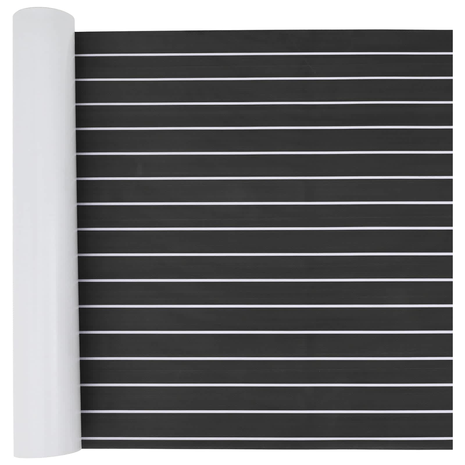 vidaXL Boat Mat Striped Dark Grey and White 240 x 90 cm EVA 1