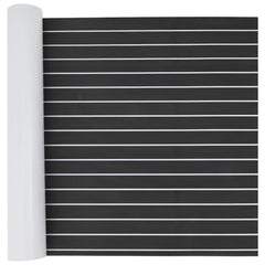vidaXL Boat Mat Striped Dark Grey and White 240 x 90 cm EVA 1