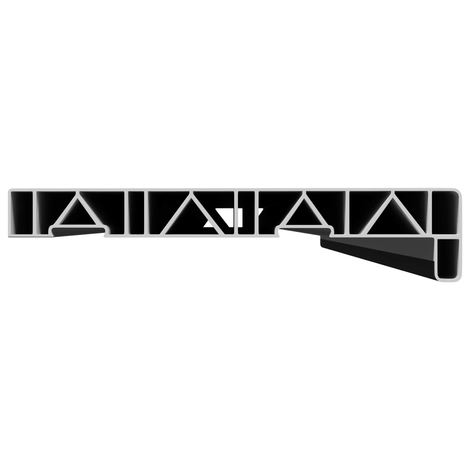 vidaXL Window Sill Black with wood grain 120 x 20 x 4.5 cm PVC 4