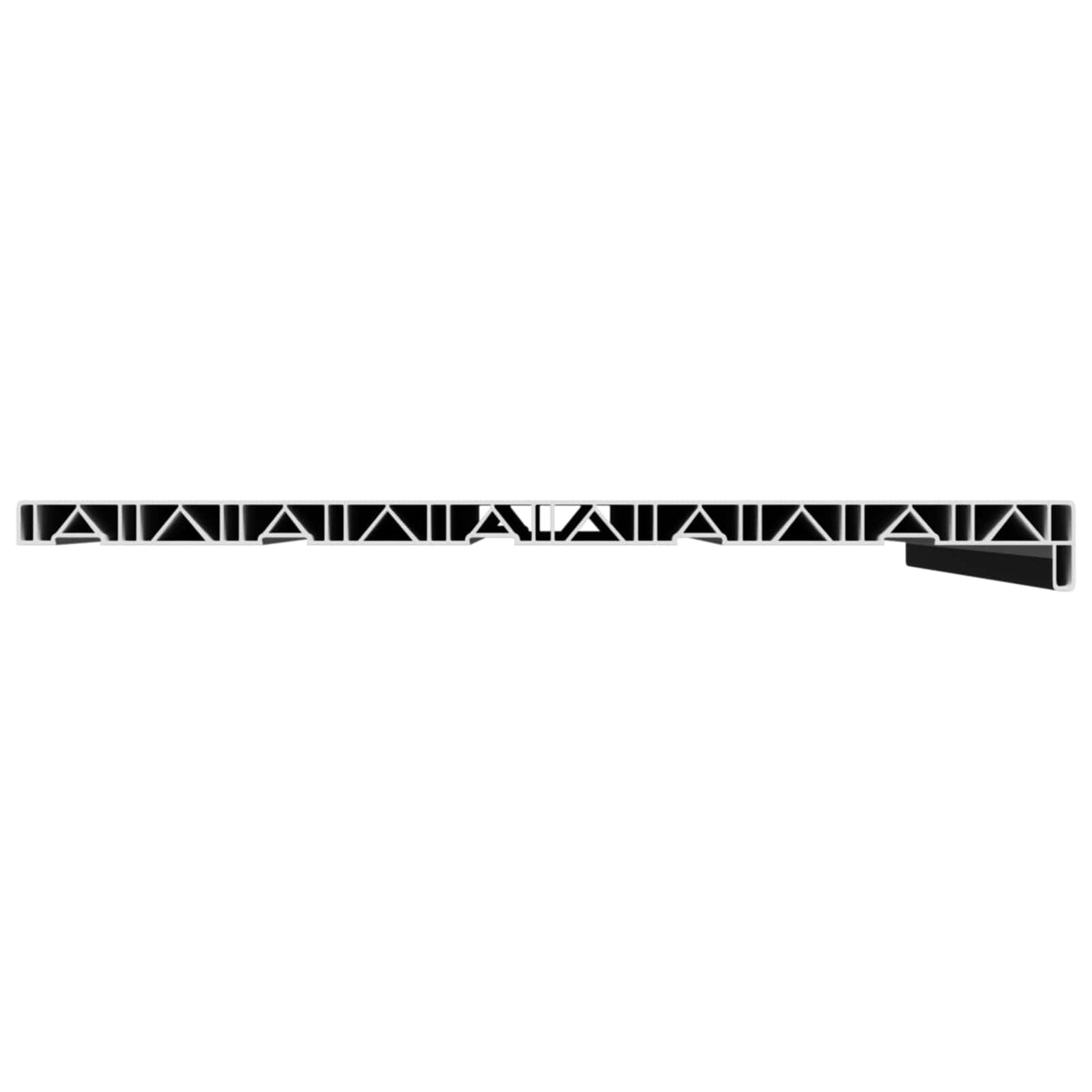 vidaXL Window Sill Black with wood grain 100 x 50 x 4.5 cm PVC 4
