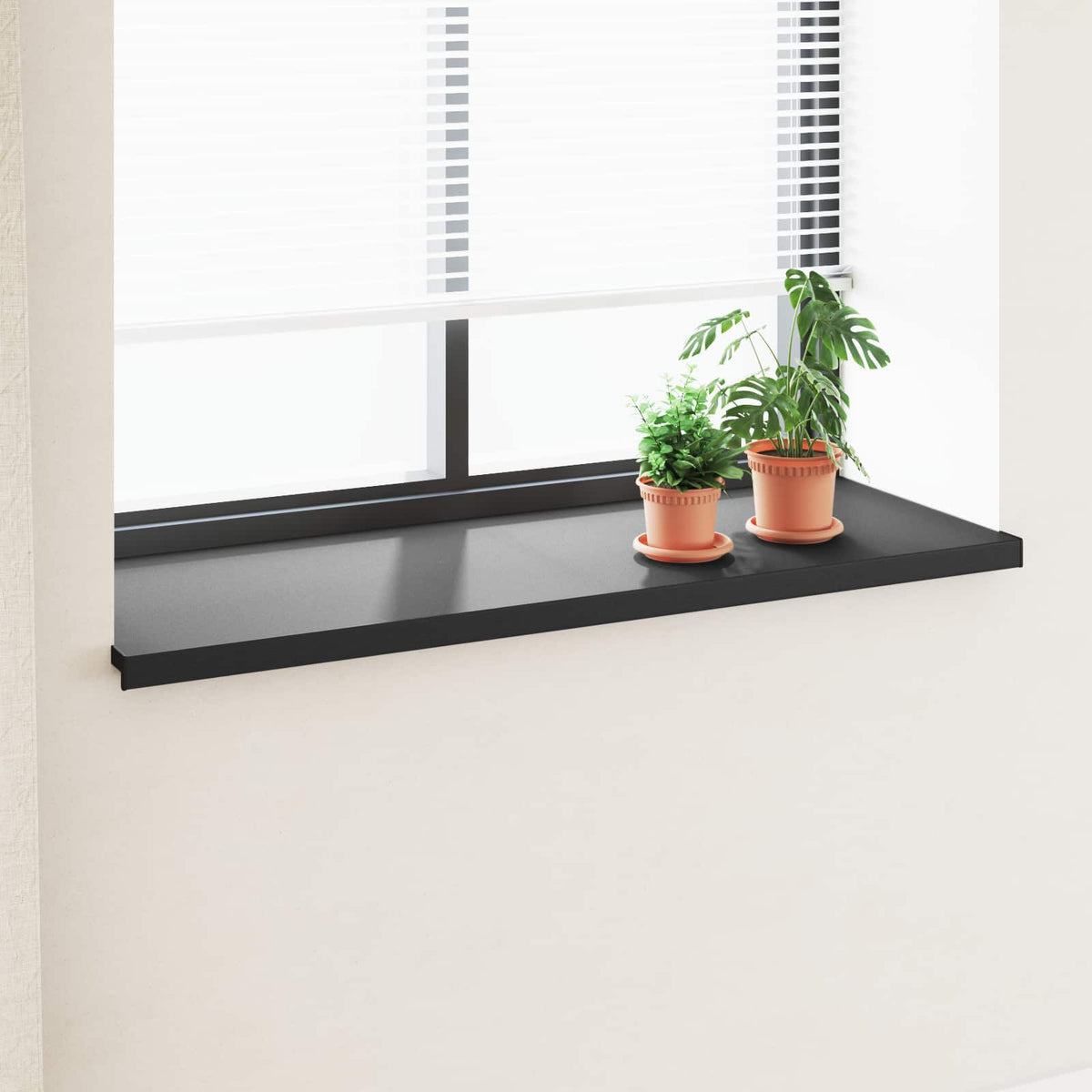Window Sill PVC Black with Wood Grain