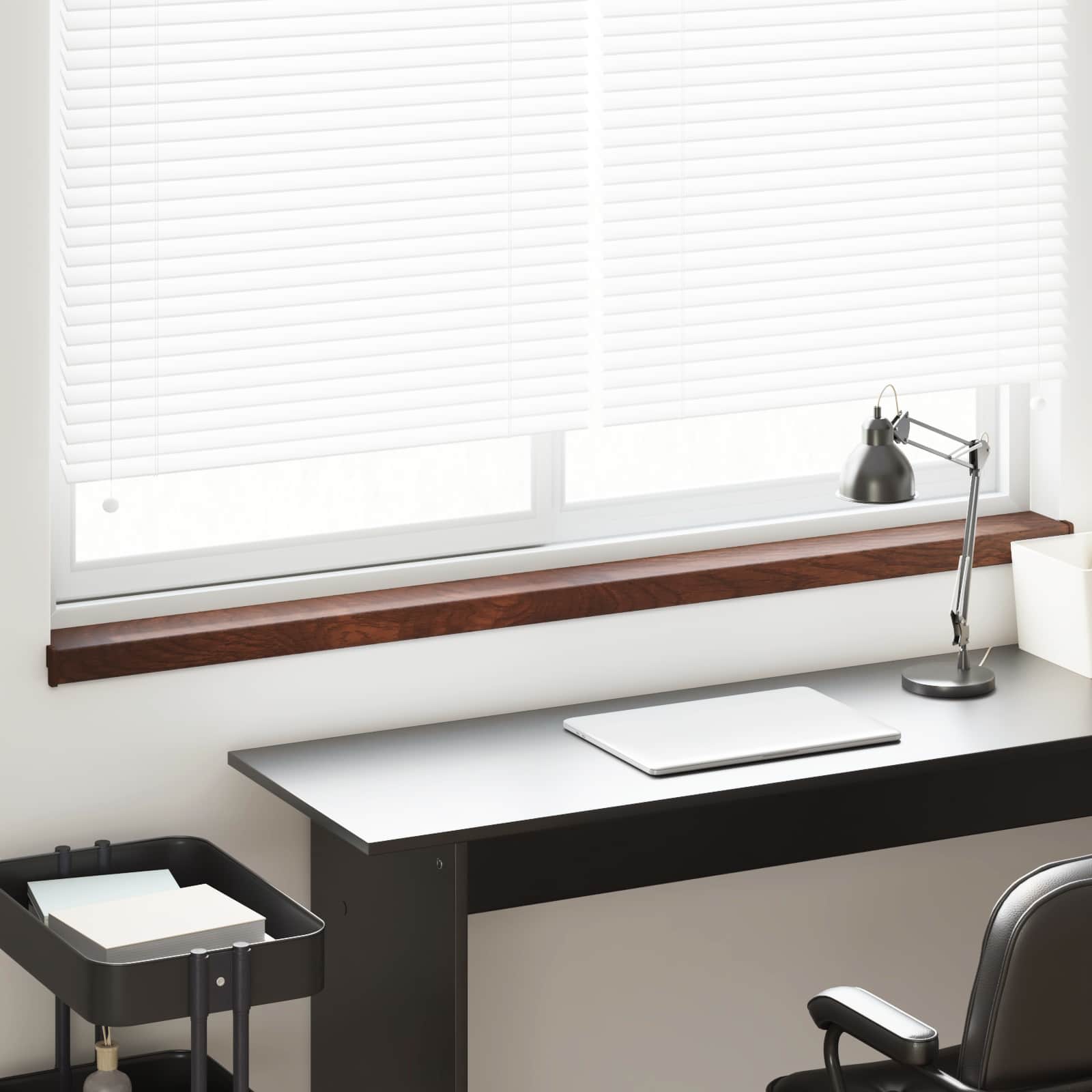 vidaXL Window Sill Brown wood 140 x 15 x 4.5 cm PVC 1