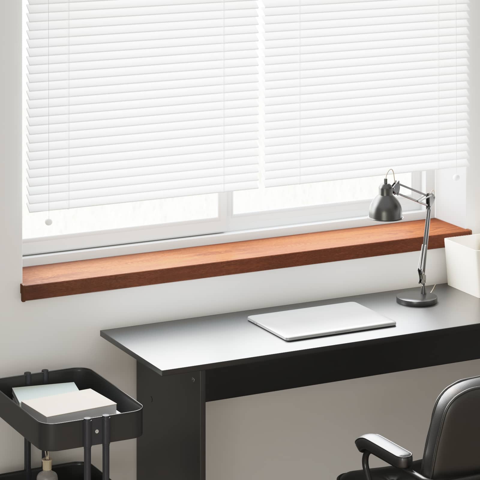 vidaXL Window Sill Brown wood 120 x 20 x 4.5 cm PVC 1