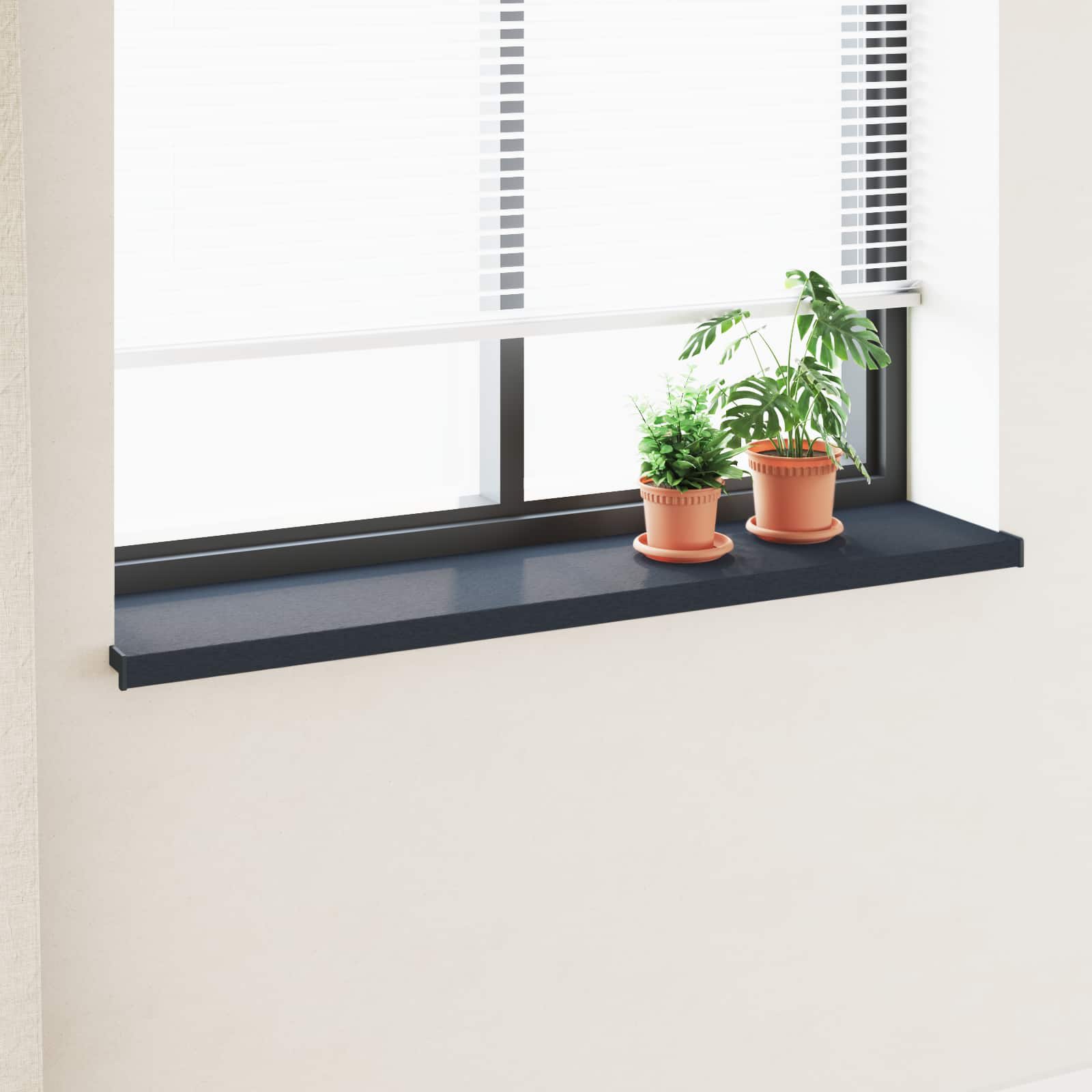 vidaXL Window Sill Anthracite with wood grain 120 x 30 x 4.5 cm PVC 1