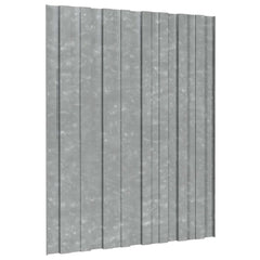 Roof Panel Galvanised steel 36 pcs Silver 60 x 45 cm