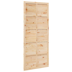 Barn Door Solid Pine Wood Natural 100 x 2.5 x 208 cm