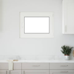 Basement Window Internal Colour RISOR 50 x 50 cm Tilting and Turn Right White Two-layer 80 cm 50 cm