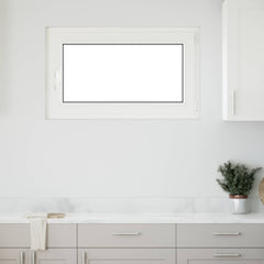 Basement Window Internal Colour RISOR 50 x 50 cm Tilting and Turn Right White Two-layer 100 cm 60 cm