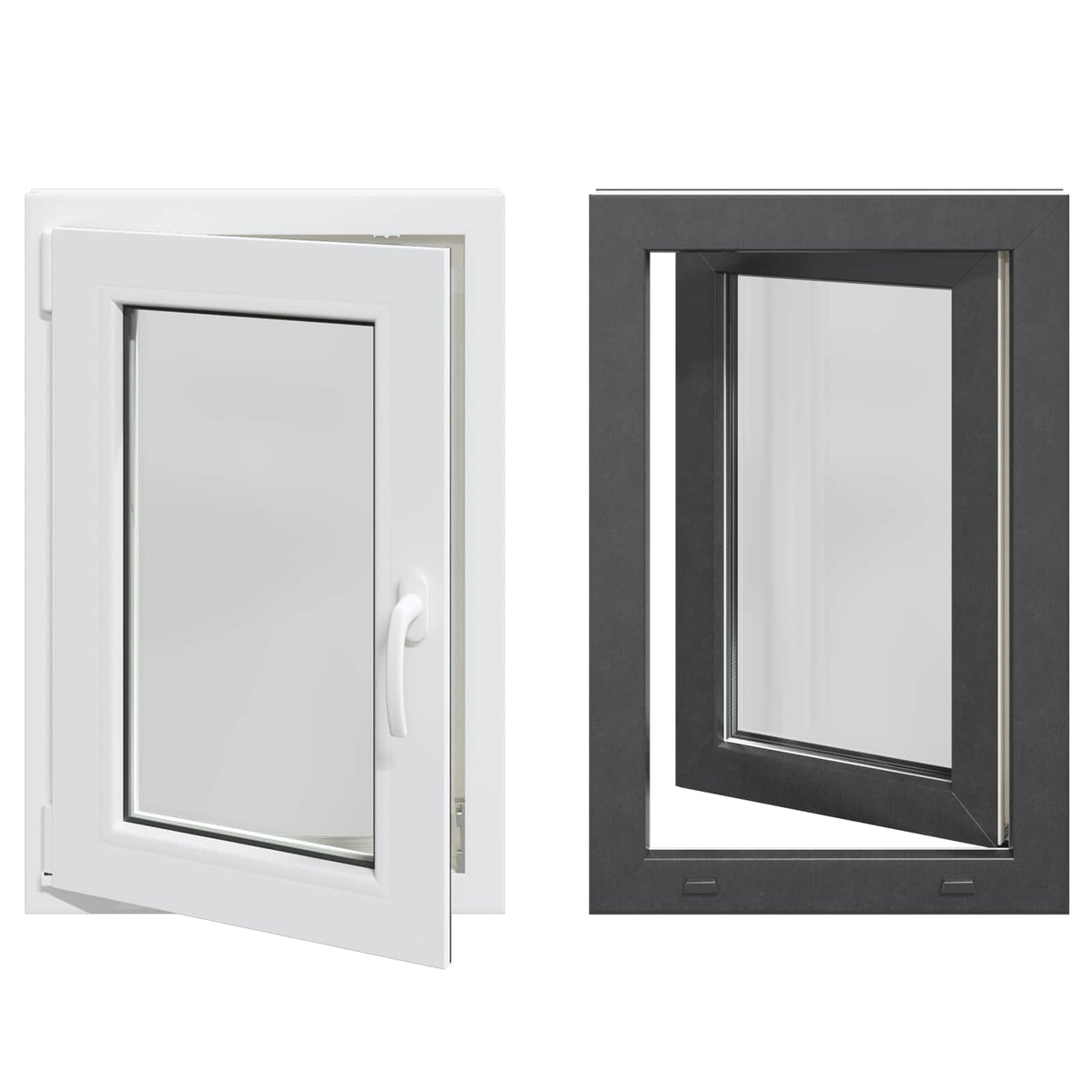 Basement Window Internal Colour White RISOR 50 x 75 cm 2