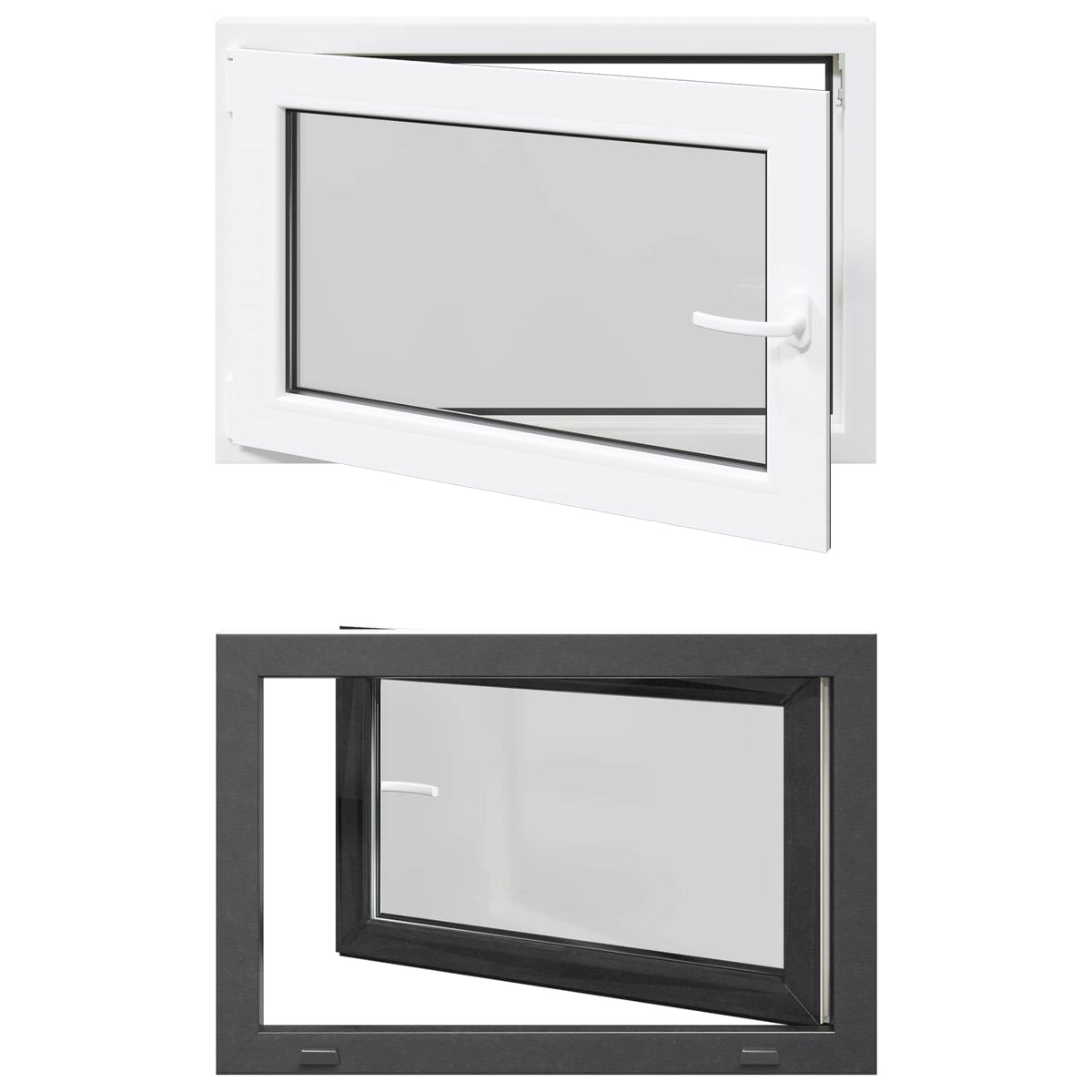 vidaXL Basement Window Internal Colour White RISOR 90 x 50 cm 2