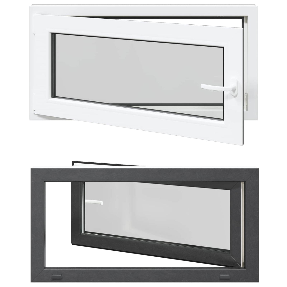 vidaXL Basement Window Internal Colour White RISOR 100 x 50 cm 2