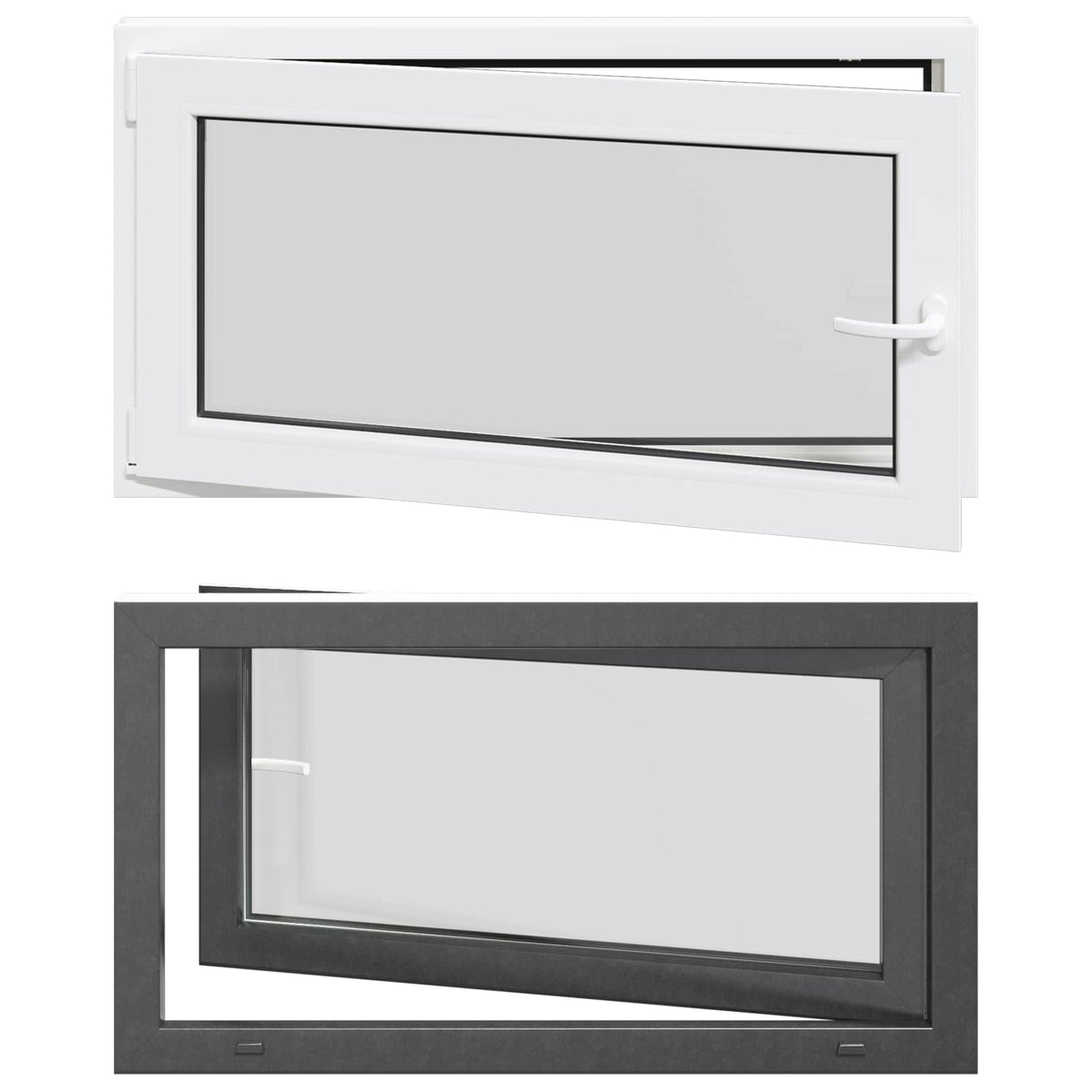 vidaXL Basement Window Internal Colour White RISOR 110 x 50 cm 2