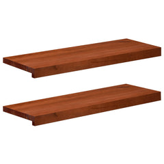 vidaXL Stair Treads 2 pcs 70 x 30 x 2 cm Brown Solid Beech Wood 1