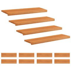 Stair Treads Depth 25 cm 12 pcs Light Brown 90 cm