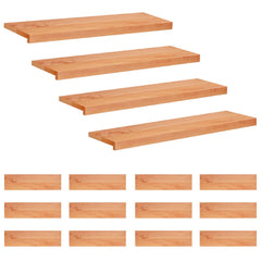Stair Treads Solid Beech Wood Depth 25 cm 16 pcs Varnish 90 cm