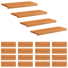 Stair Treads Depth 30 cm 20 pcs Light Brown 80 cm