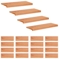 Stair Treads Solid Beech Wood Depth 30 cm 20 pcs Varnish 80 cm