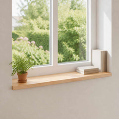 Window Sills 2 pcs Solid Beech Wood Natural