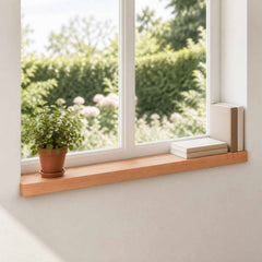 Window Sills 2 pcs Solid Beech Wood Depth 15 cm Varnish 100 cm