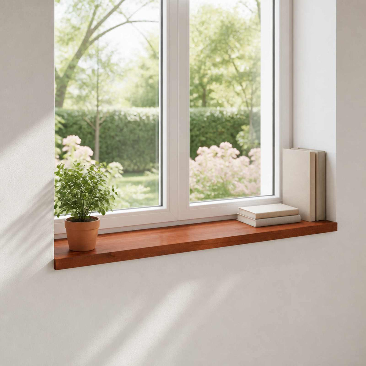 Window Sills 2 pcs Solid Beech Wood Depth 40 cm Brown 110 cm