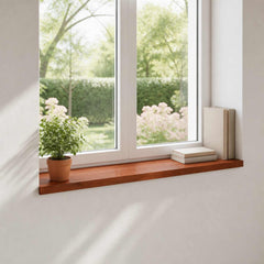 Window Sills 2 pcs Solid Beech Wood Depth 40 cm Brown 110 cm