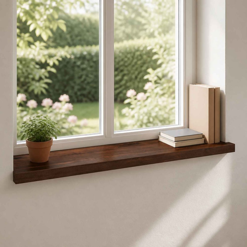 Window Sills 2 pcs Solid Beech Wood Depth 40 cm Dark Brown 70 cm